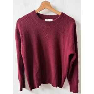 Madewell 100% cashmere burgundy sweater women's size M